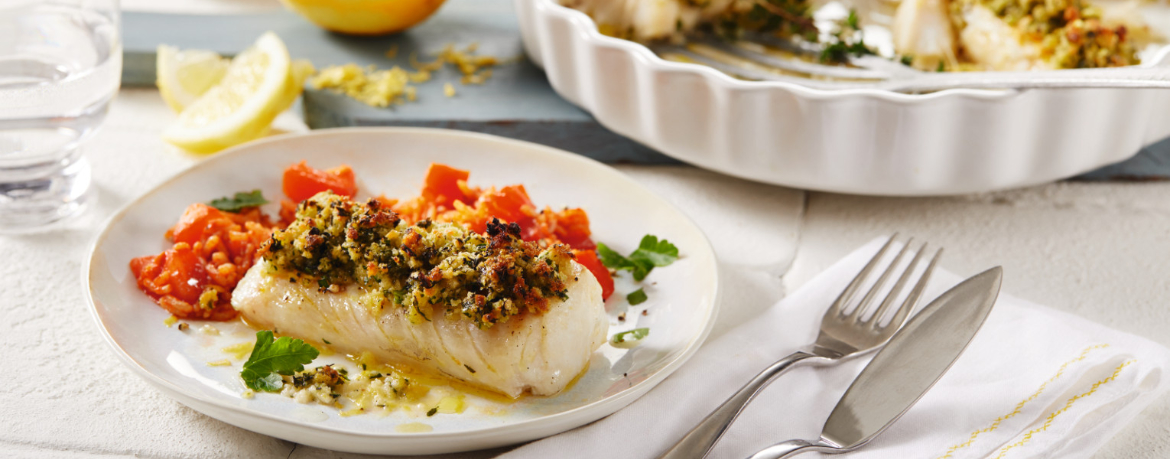 Fisch im Backofen mit Kräuterkruste (Funky Fish) 2 Portionen