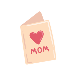 NICE SPICE Muttertag Sticker Heft mit Herz und Mom Aufdruck