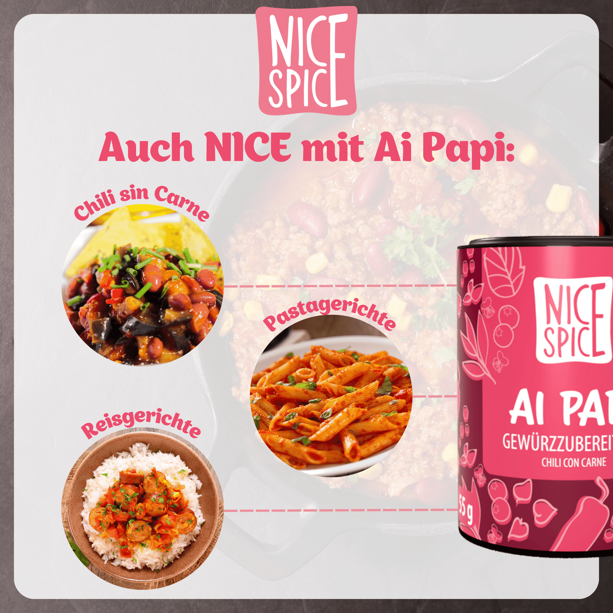 NICE SPICE Chili con Carne Gewürz 15 x 65g