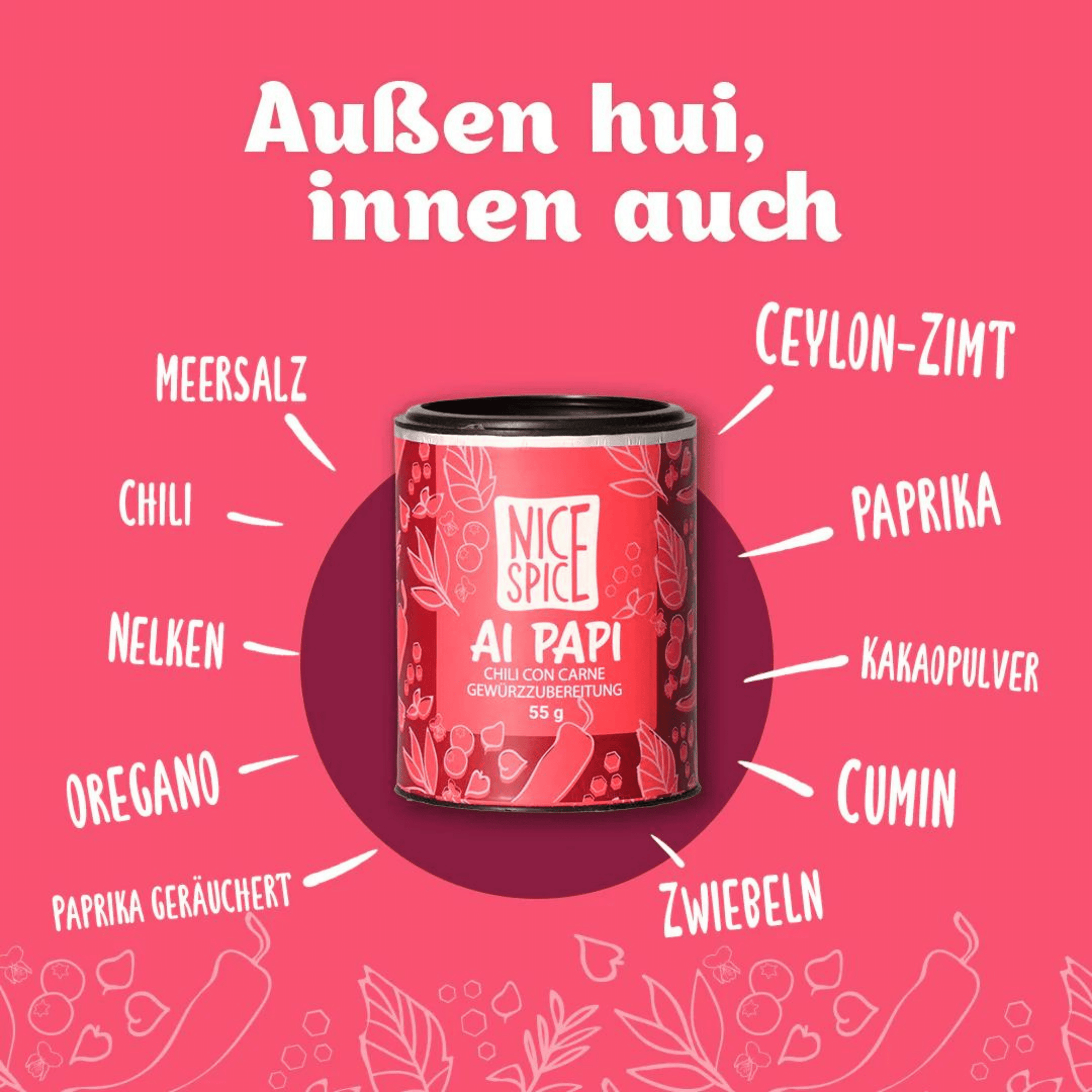 NICE SPICE Chili con Carne Gewürz 15 x 65g