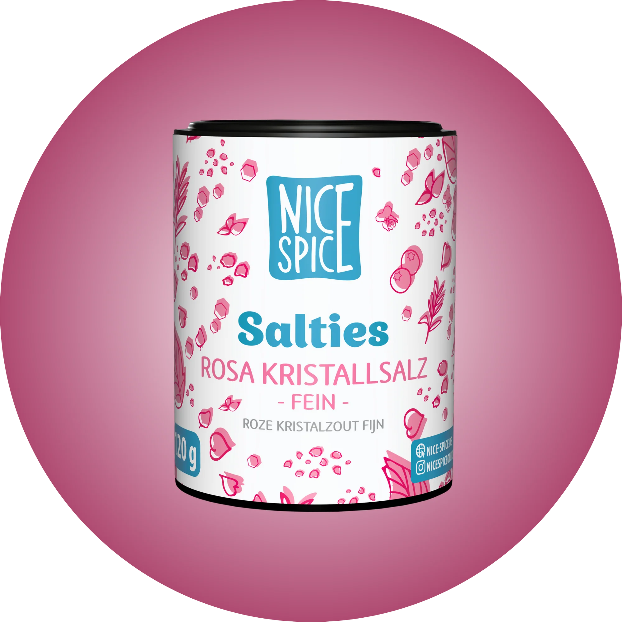 NICE SPICE Salties Rosa Kristallsalz fein 15 x 120g