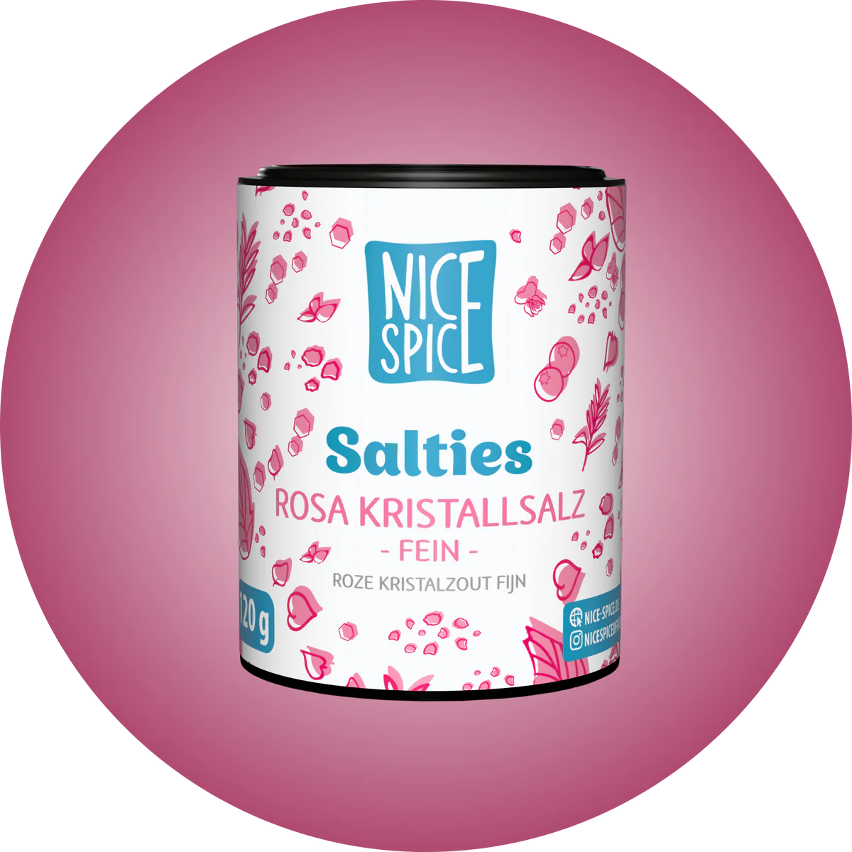 NICE SPICE Salties Rosa Kristallsalz fein 15 x 120g
